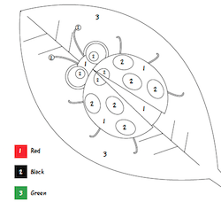 pre k color by number bug worksheets preschool tools