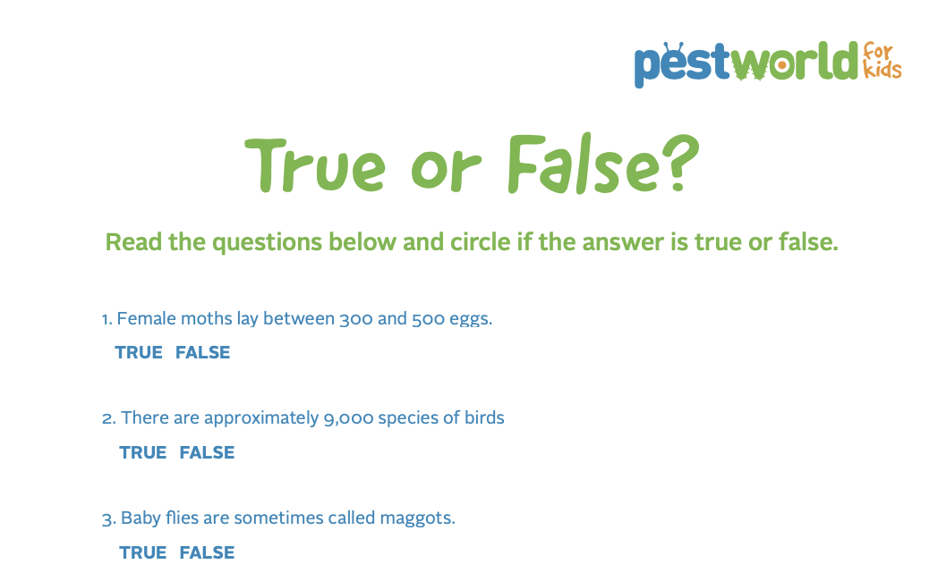 Downloadable activities pestworld for kids